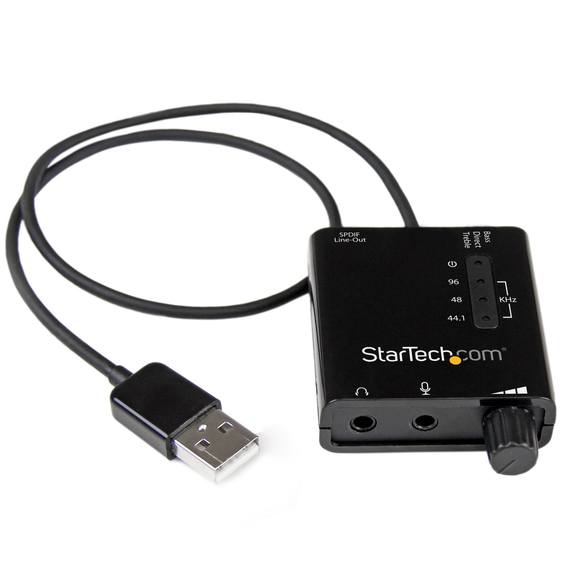 StarTech.com USB Audio Adapter Externe USB Soundkarte SPDIF 2x 3,5mm Klinke Schwarz