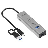 i-tec USB-Hub Universal Charging Metal 4-fach grau