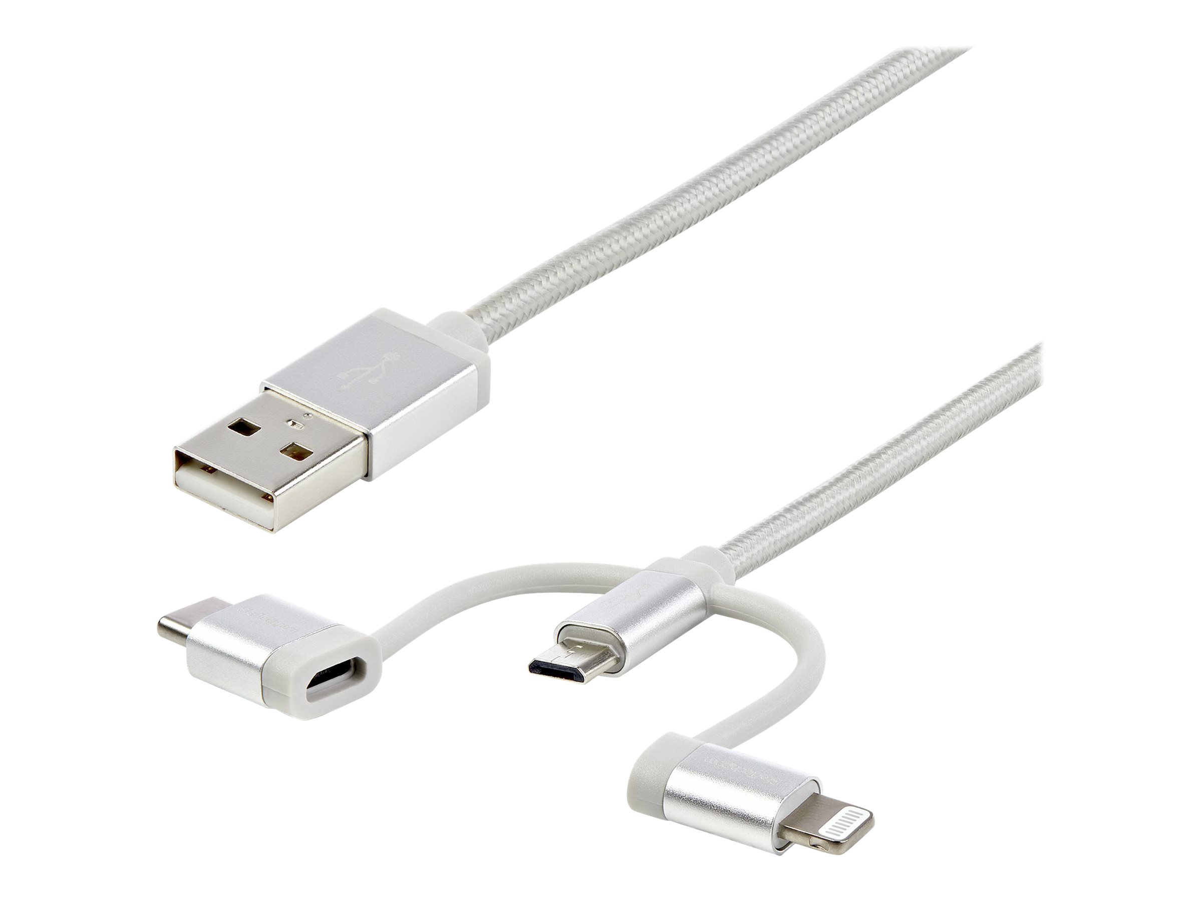 StarTech.com USB Lightning Kabel 1m geflochten Silber