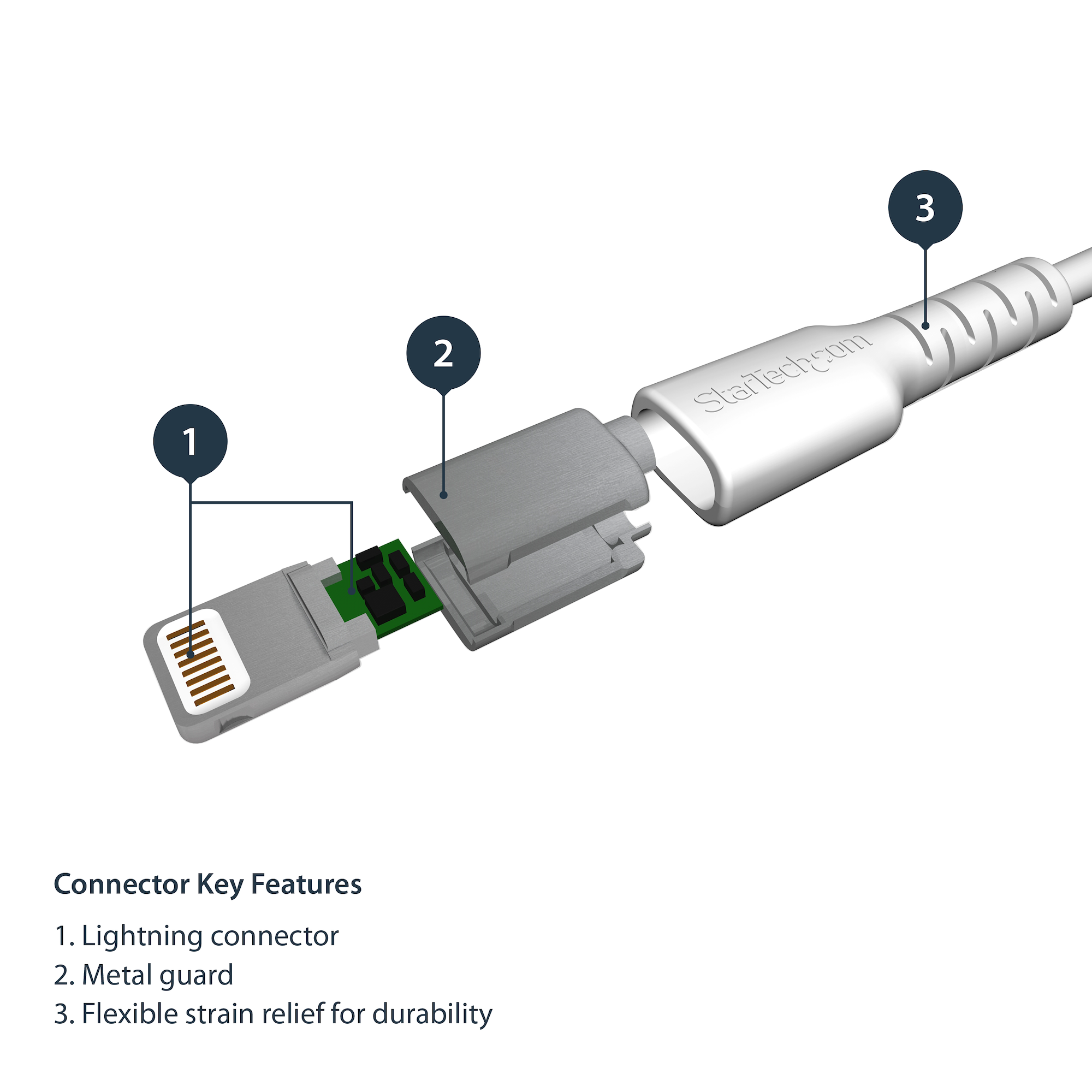 StarTech USB-A auf Lightning-Kabel 1m Weiß