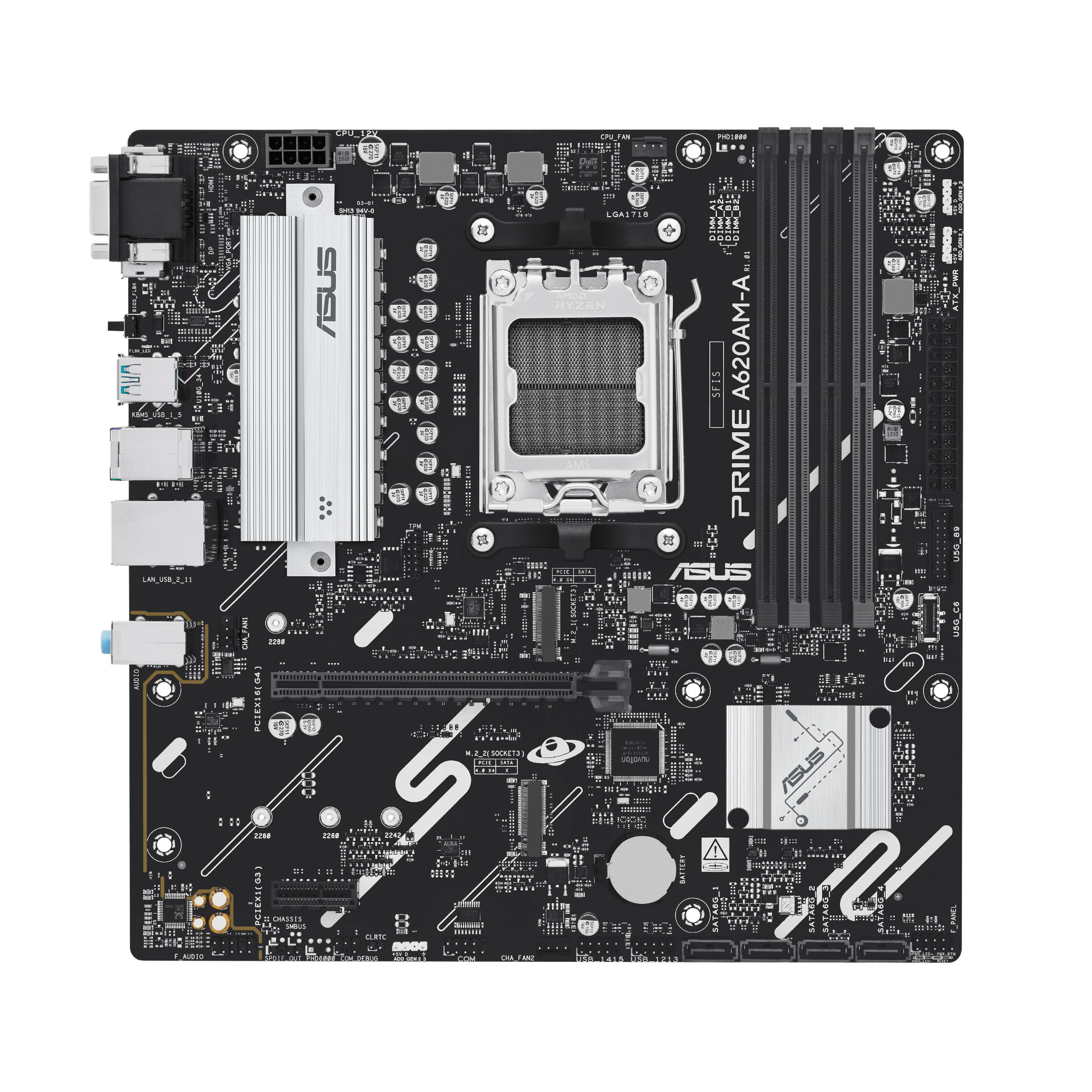 ASUS PRIME A620AM-A-CSM micro ATX Socket AM5 Gigabit LAN