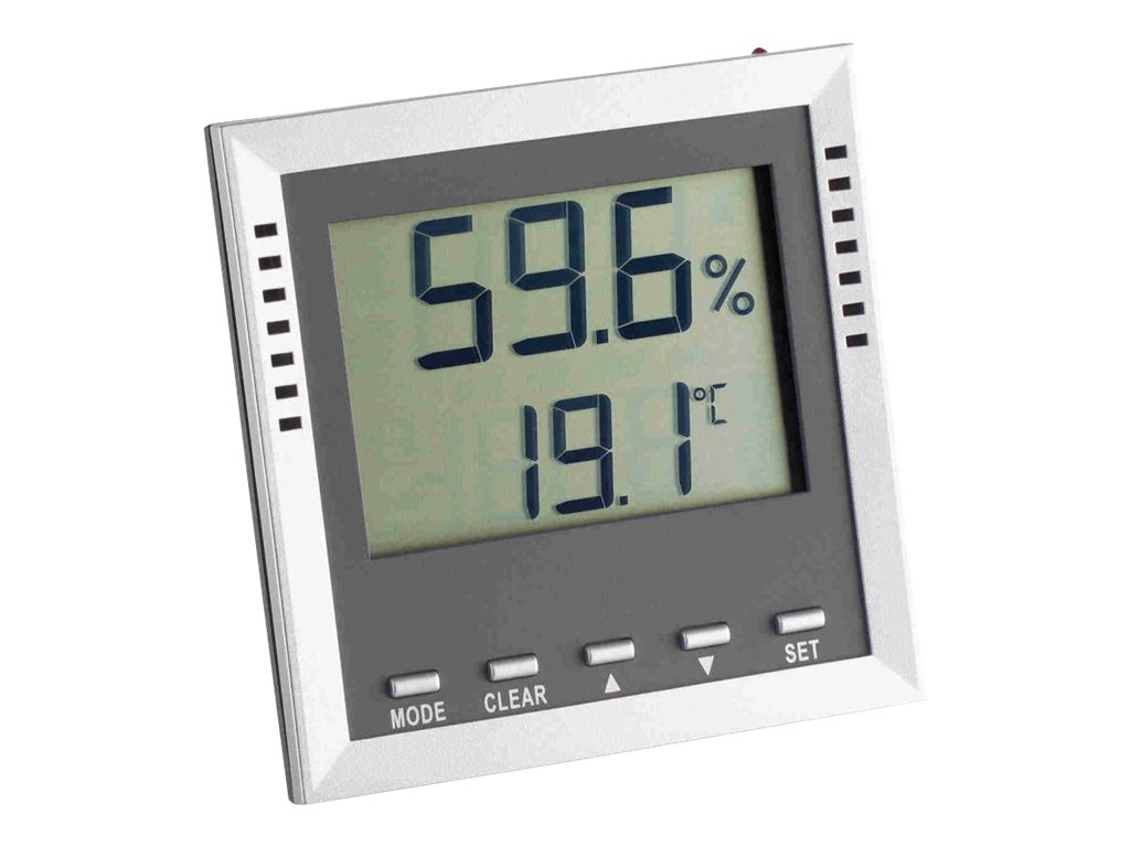 TFA Klima Guard Wetterstation Thermo‑Hygrometer digital Grau