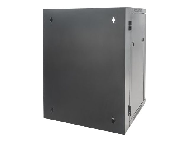INTELLINET 48,3cm Wandverteiler 15HE 550mm tief mit Schwenkrahmen 19 Zoll HxBxT 770x600x550mm vollstaendig montiert schwarz