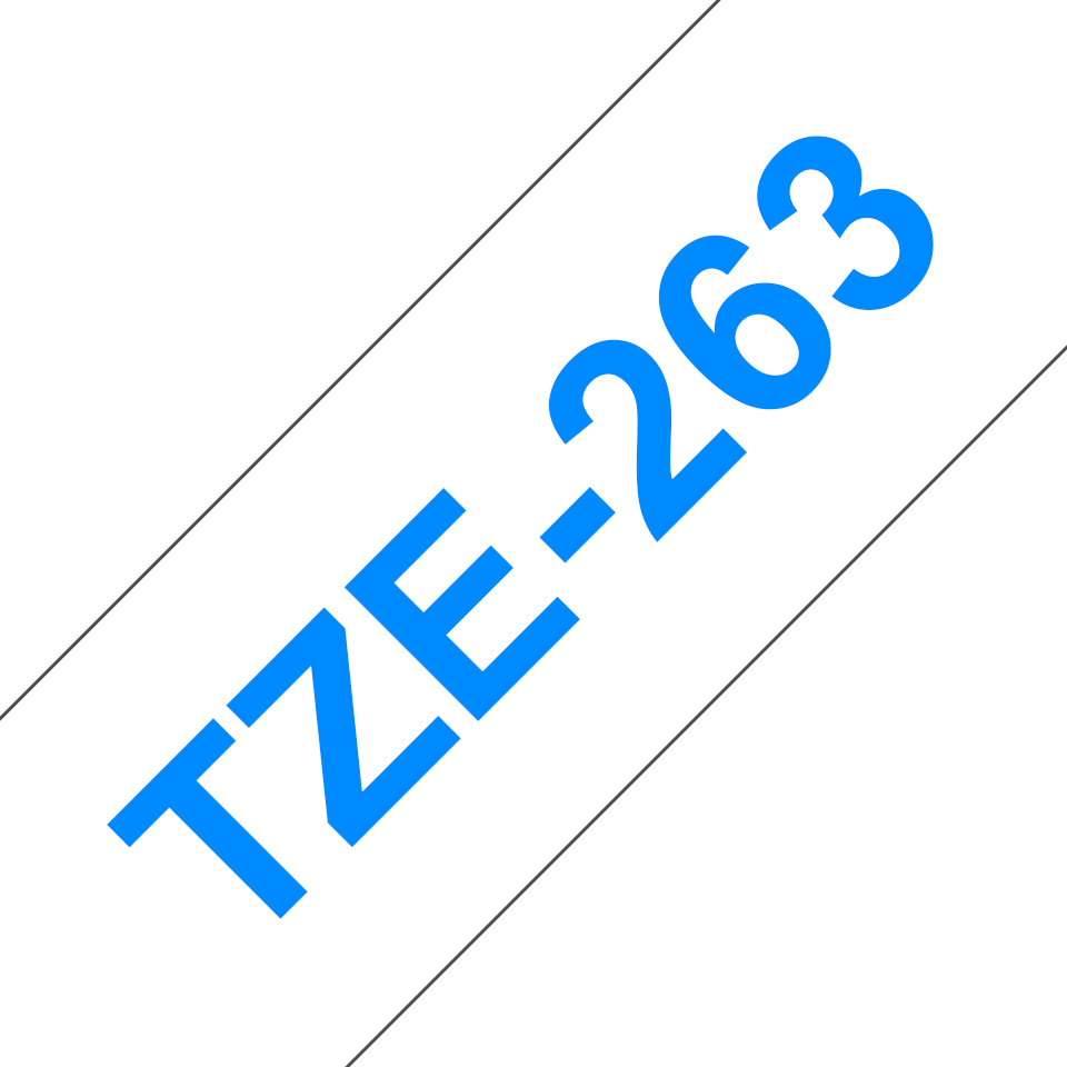 Brother TZe-263 Blau auf Weiß 36mm