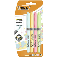 BIC Grip Textmarker Pastellgelb Pastellgrün pastellrosa