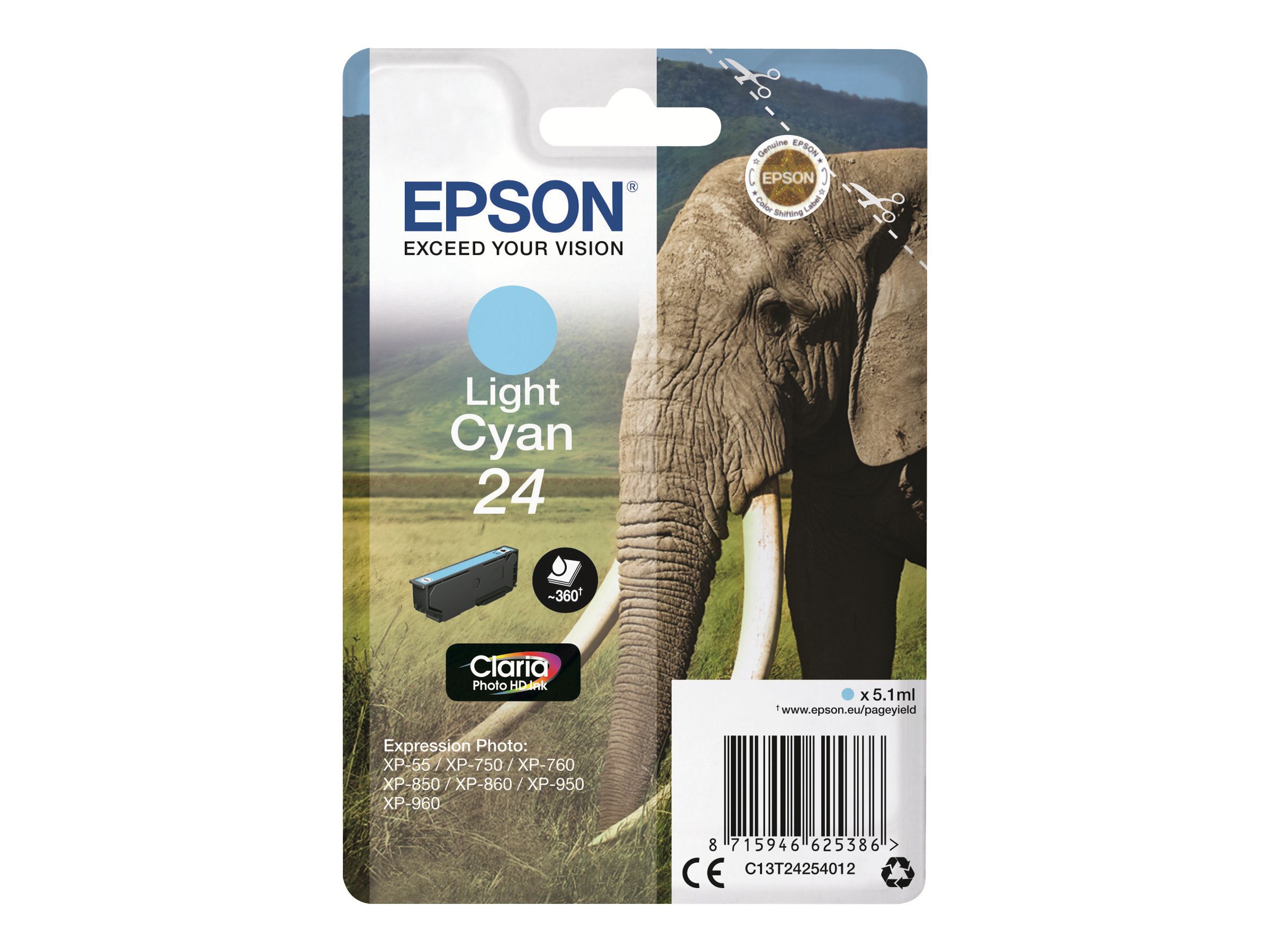 EPSON 24 T2425 light cyan Druckerpatrone