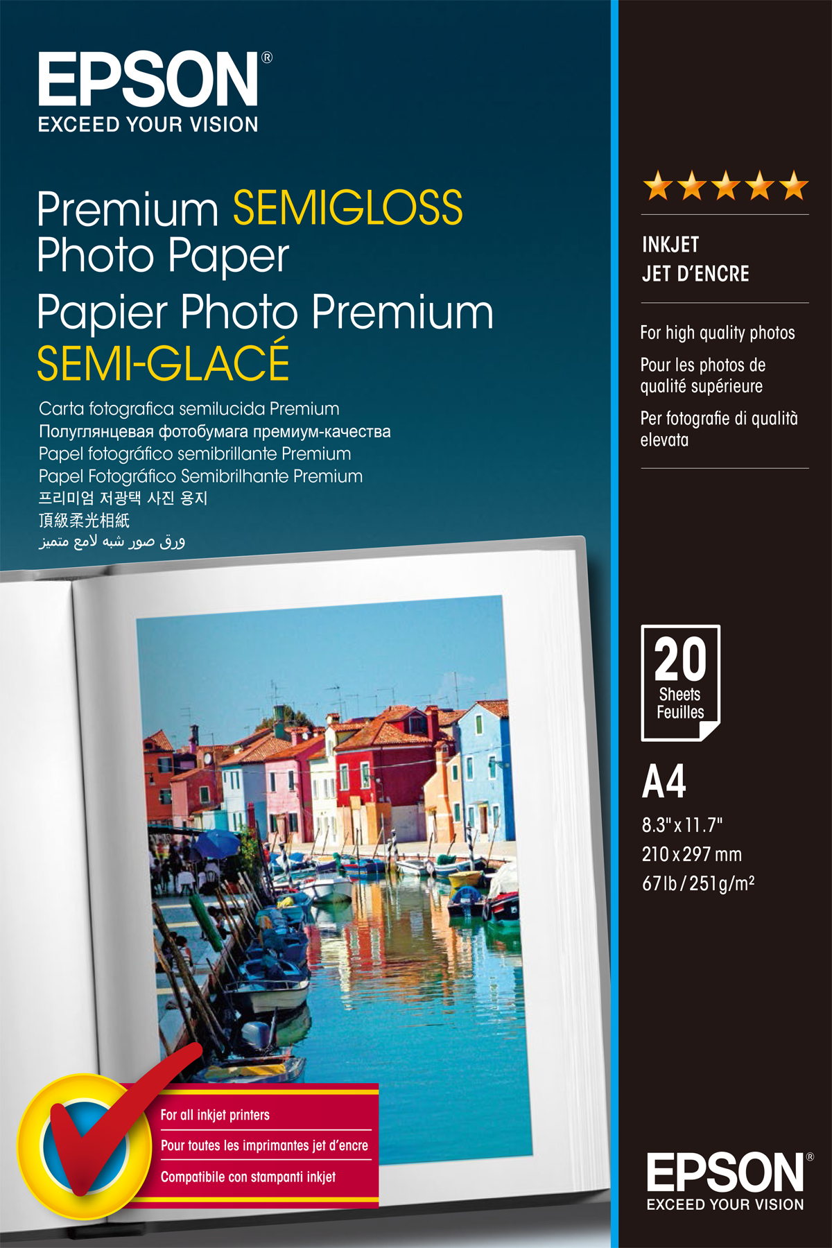EPSON Fotopapier S041332 DIN A4 seidenmatt 251 gqm 20 Blatt