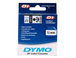 Dymo D1 12mm Schwarz auf Transparent
