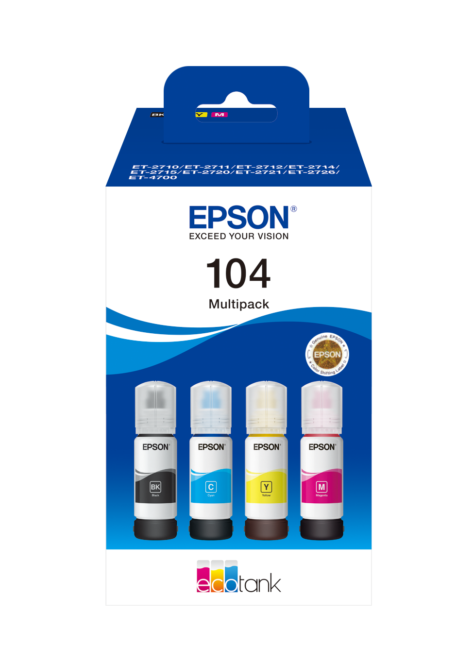 Epson EcoTank 104 Schwarz Gelb Cyan Magenta