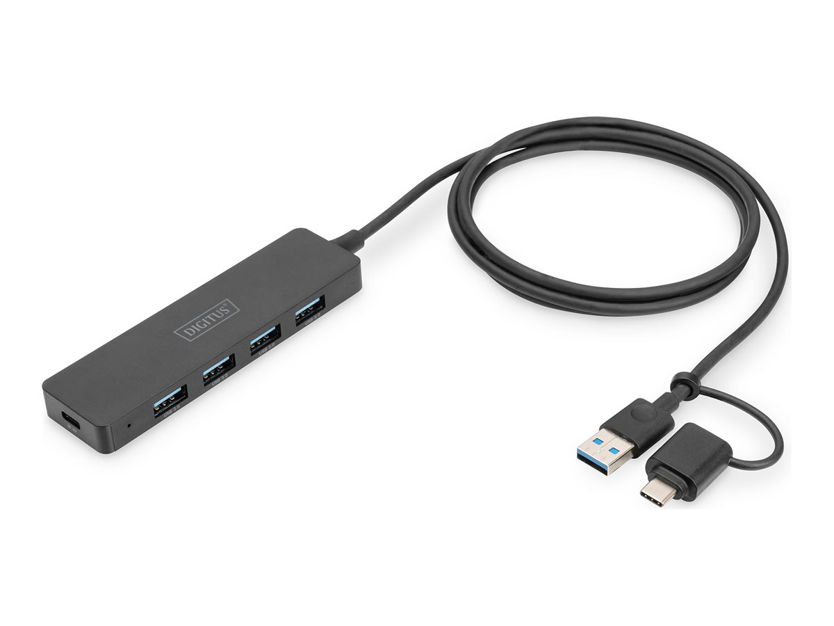 DIGITUS USB 3.0 Hub 4-Port Slim 1,2m