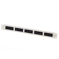 Helos ISDN Patchpanel Cat. 3 50x RJ45 4-polig grau