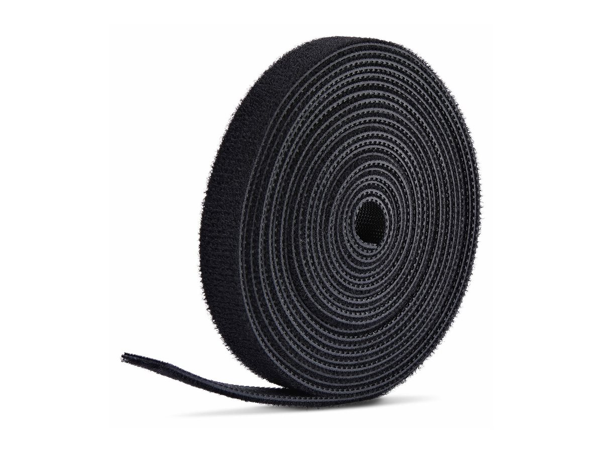 StarTech.com Klettbandrolle 22,8 m 12,7 mm Schwarz