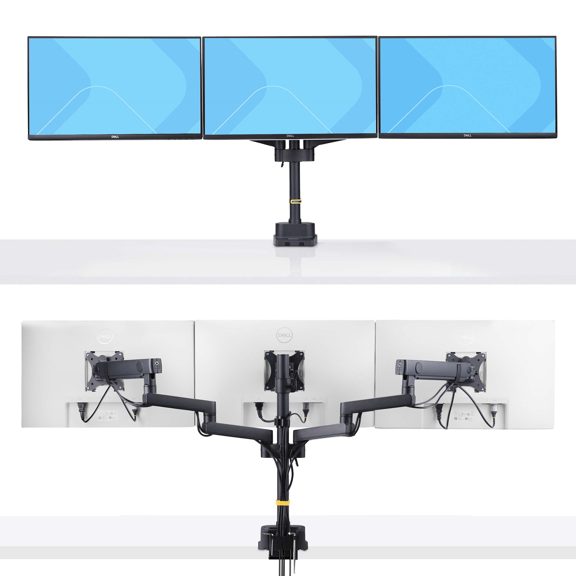 StarTech.com Triple Monitor Desk Mount 27‑inch bis 3 Bildschirme VESA 75x75/100x100