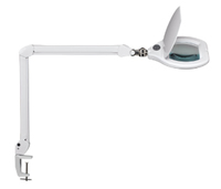 Jakob Maul GmbH MAULcrystal LED Lupenleuchte 18 W mit Tischklemme weiß