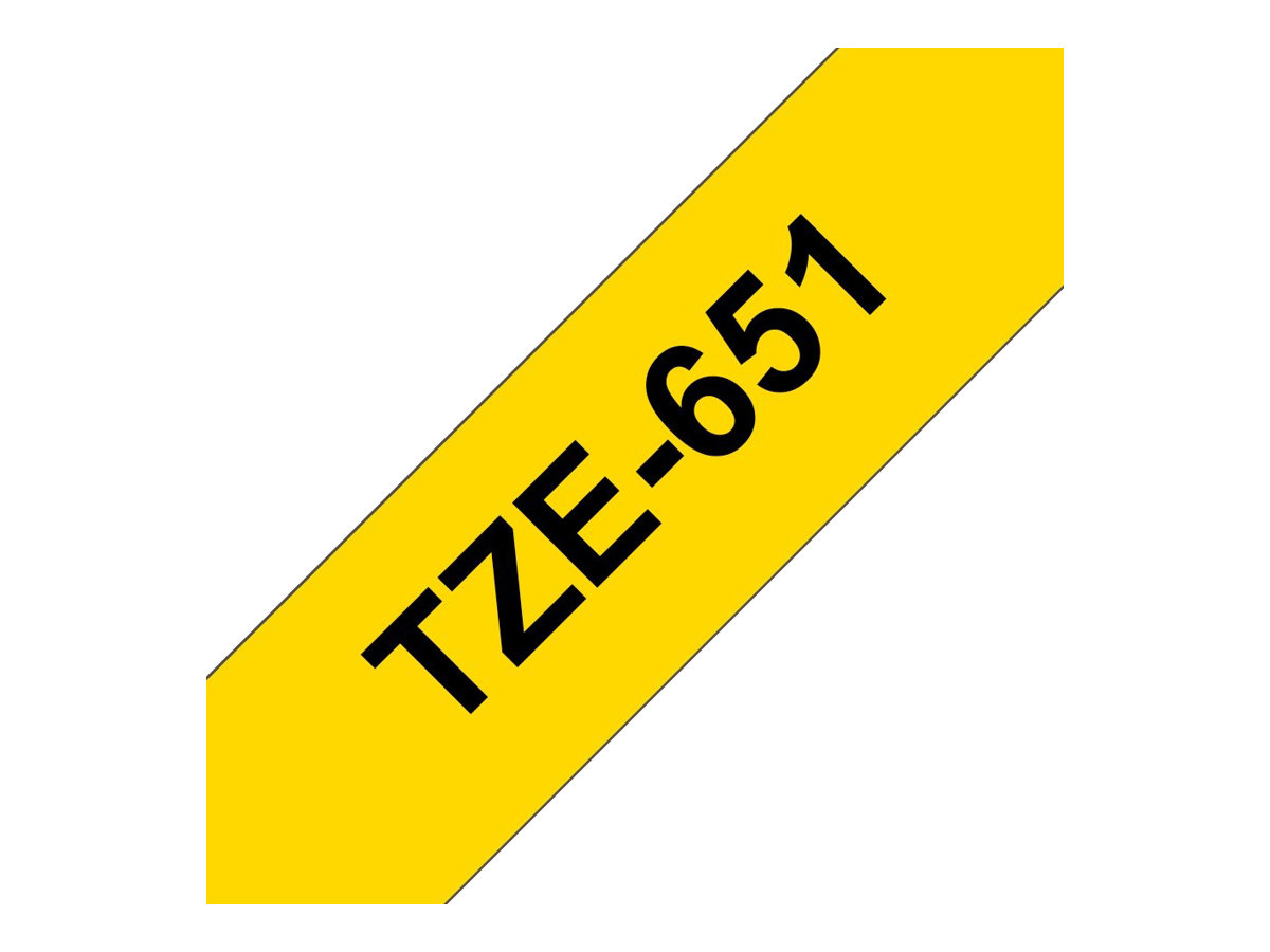 Brother TZe-651 schwarz auf gelb 24 mm