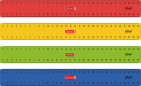 Brunnen Schreibtisch-Lineal 30 cm Blau Grün Rot