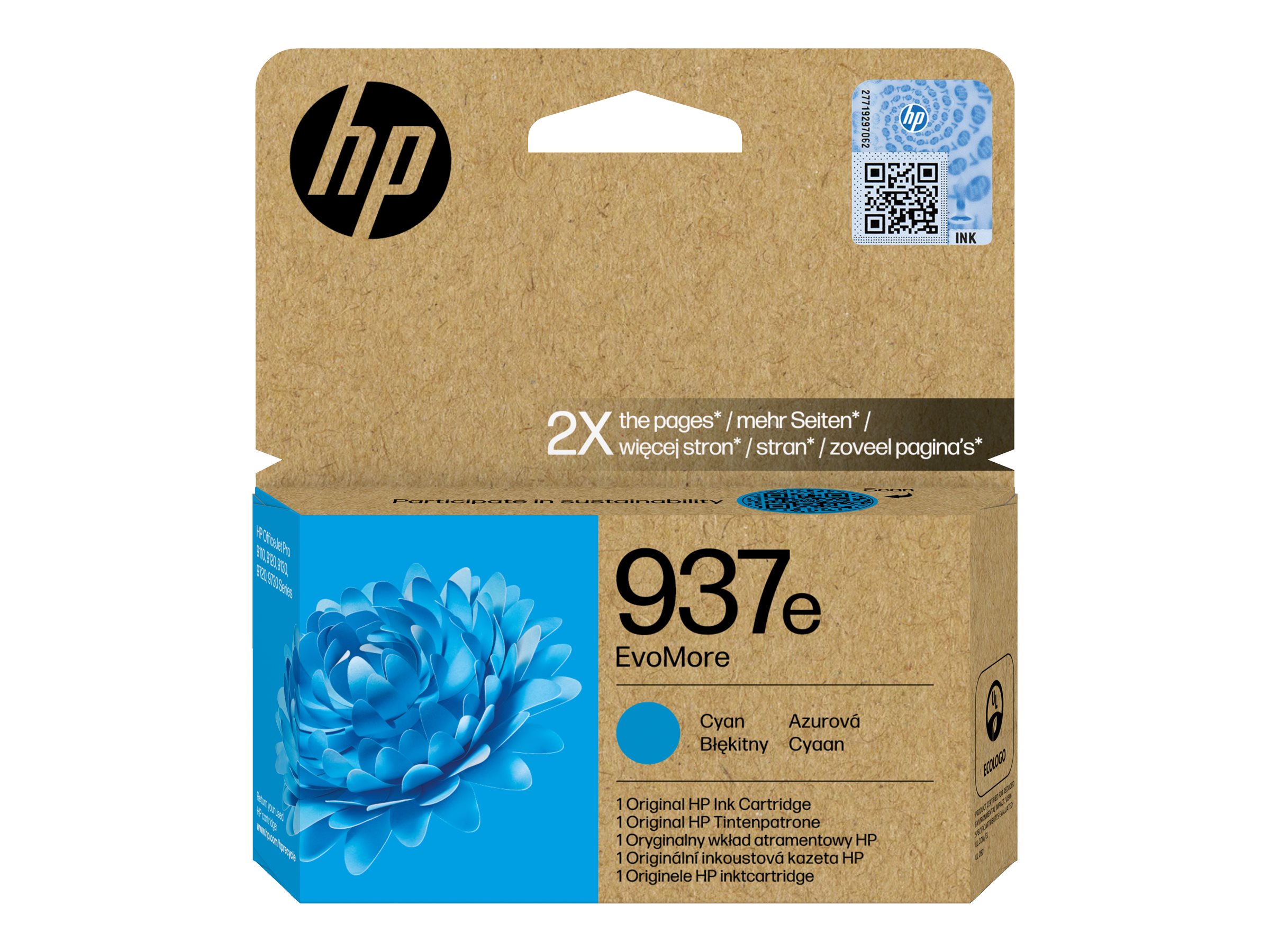 HP 937e EvoMore Cyan
