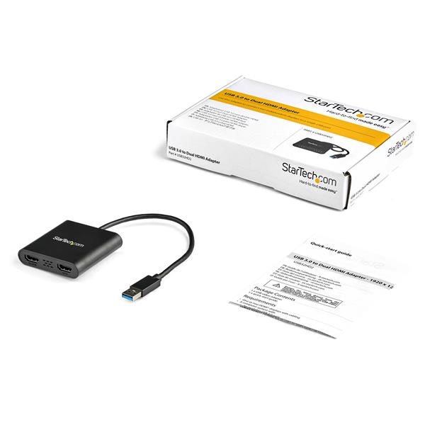 StarTech USB 3.0 Dual HDMI Adapter 4K 30Hz