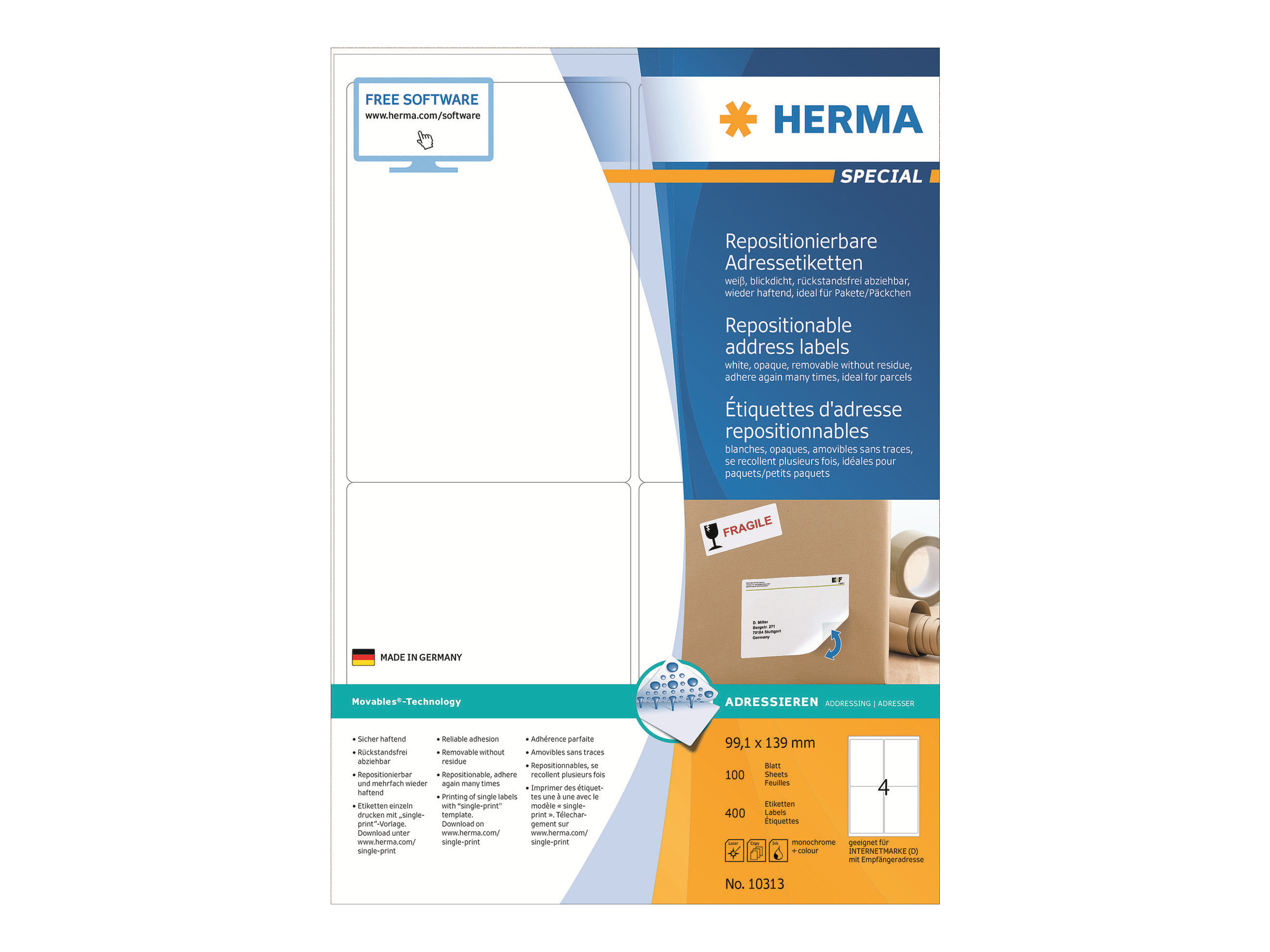 HERMA Adressetiketten 99,1 x 139,0 mm