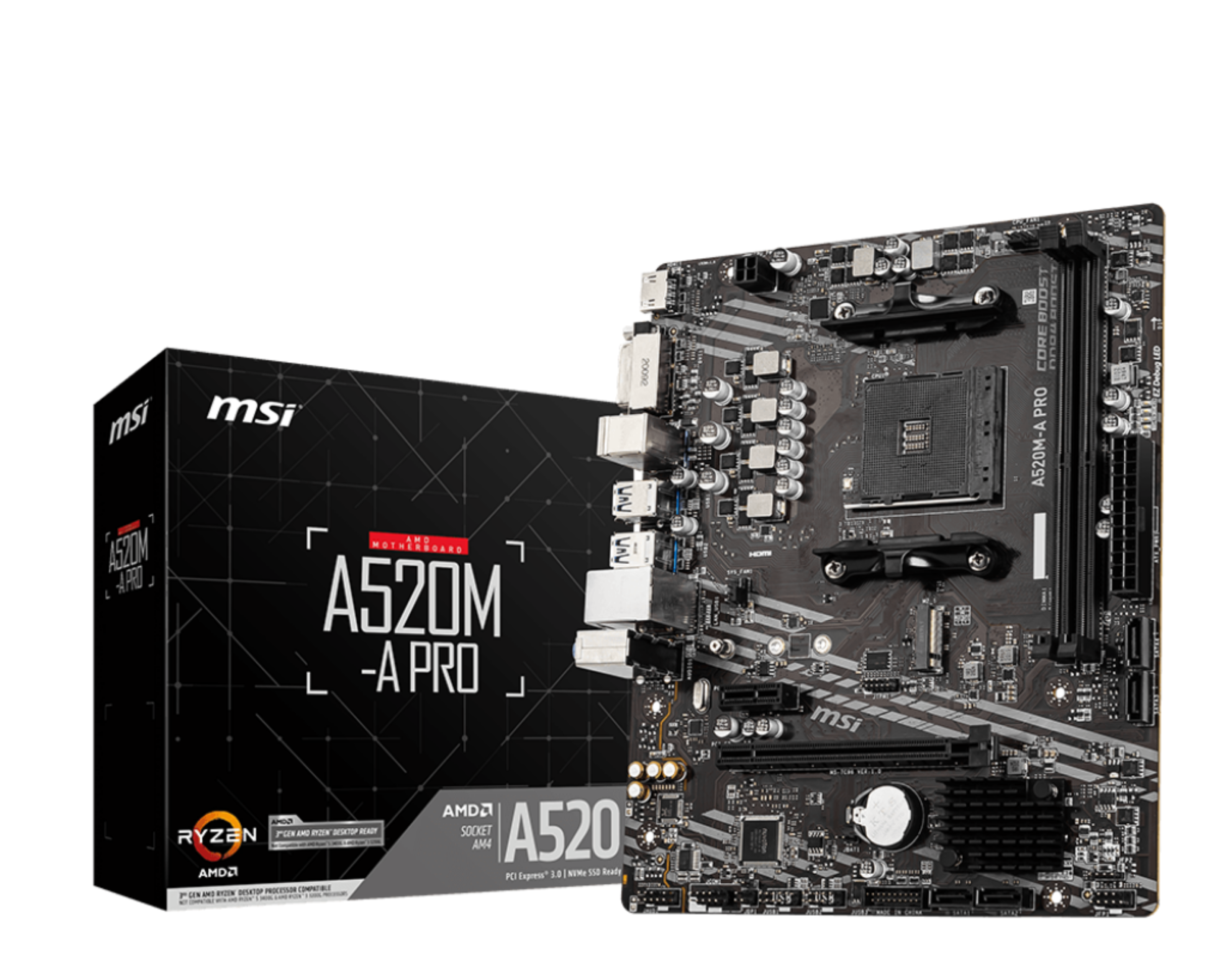 MSI A520M-A PRO Socket AM4 AMD A520