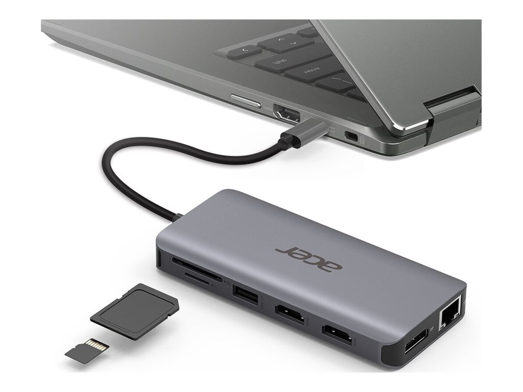 Acer 12-In-1 Type-C Adapter 2xUSB3.2 2xUSB2.0 1xDP