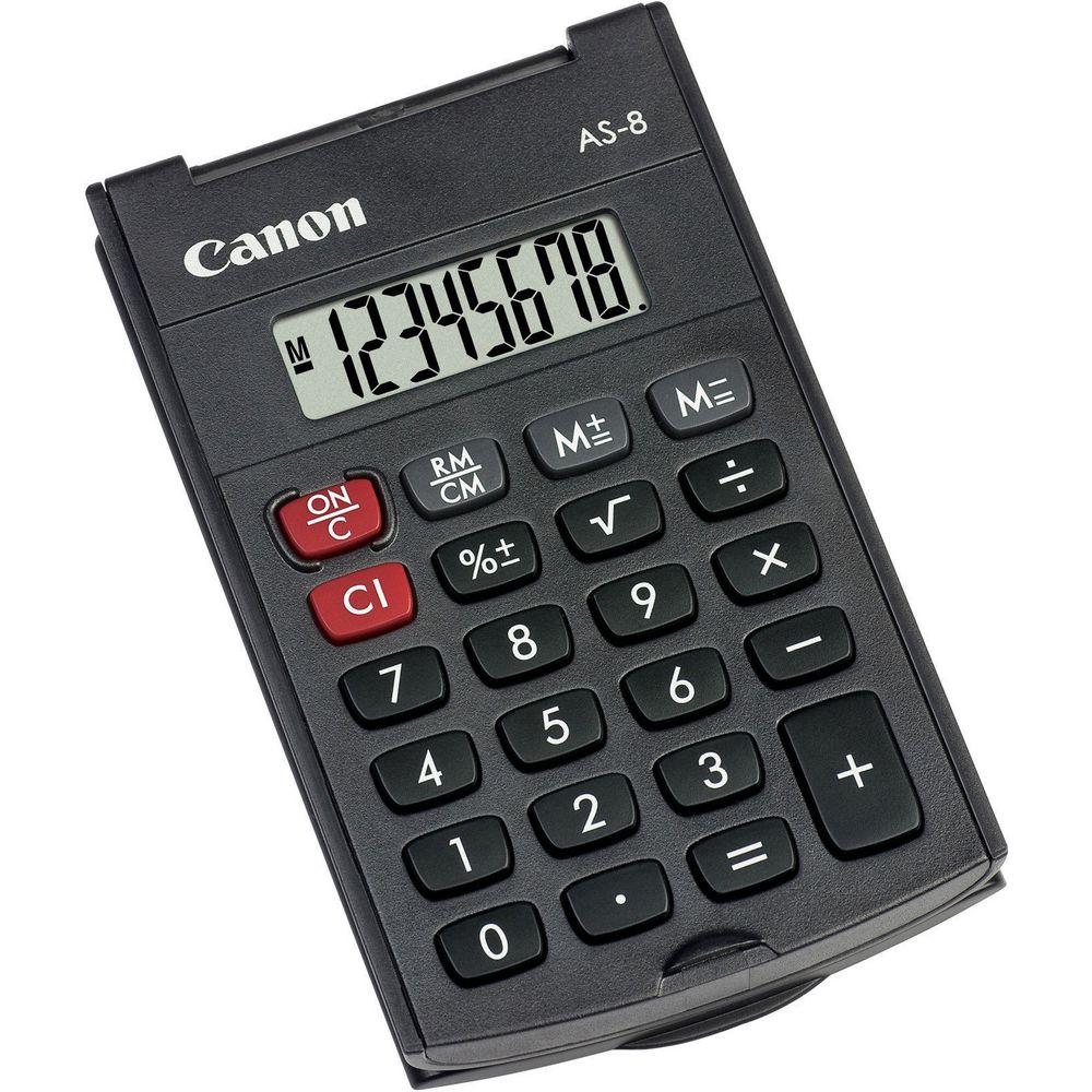 Canon AS-8 Taschenrechner 8 Stellen Dunkelgrau