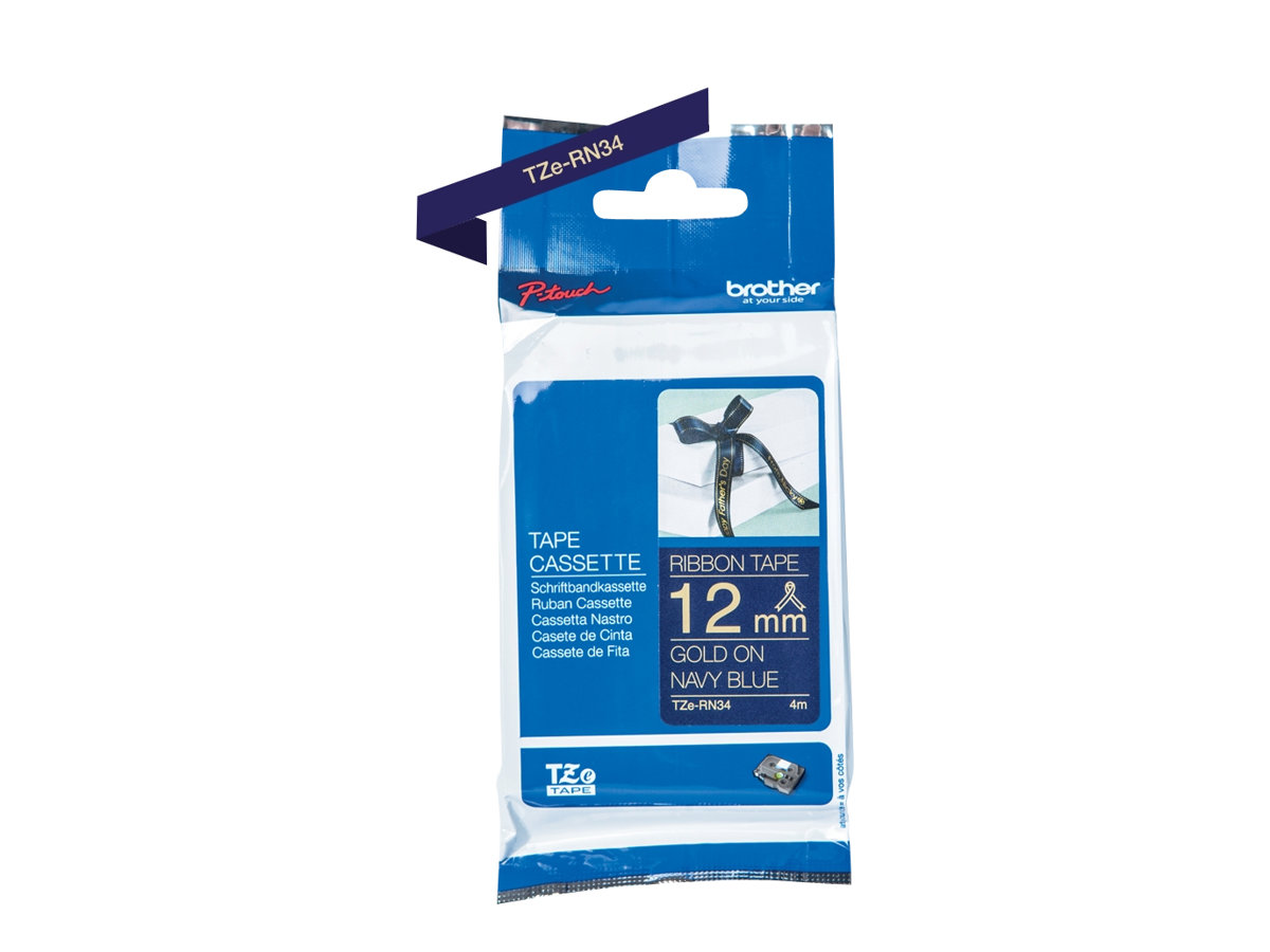 Brother TZe-RN34 Gold auf Marineblau