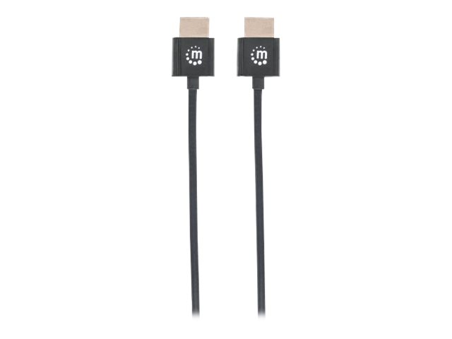 Manhattan HDMI-Kabel Ethernet ultradünn schwarz 0,5 m