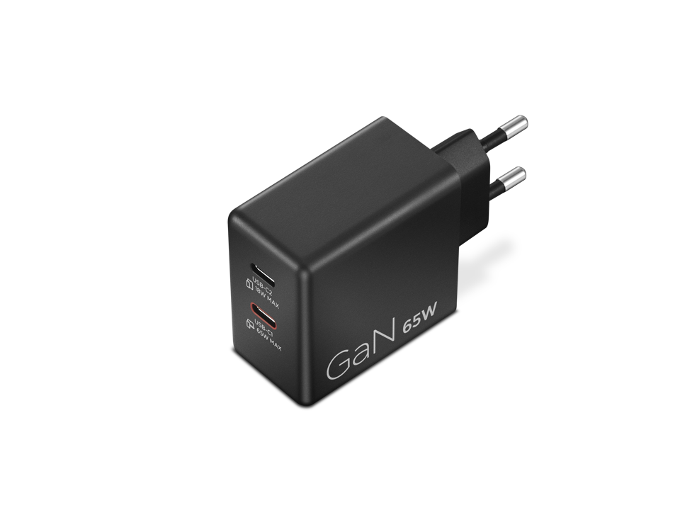 N Lenovo Dual USBC 65W GaN Charger Black EU