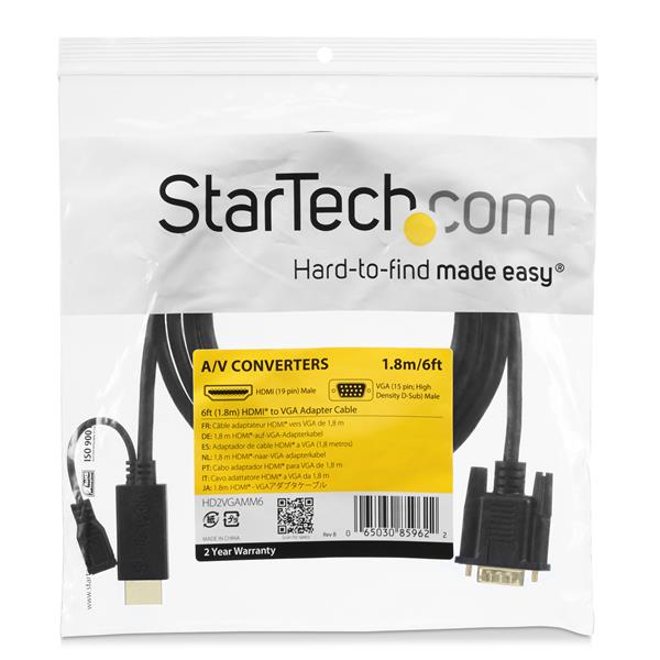 StarTech.com aktives HDMI auf VGA Adapterkabel 1,8m