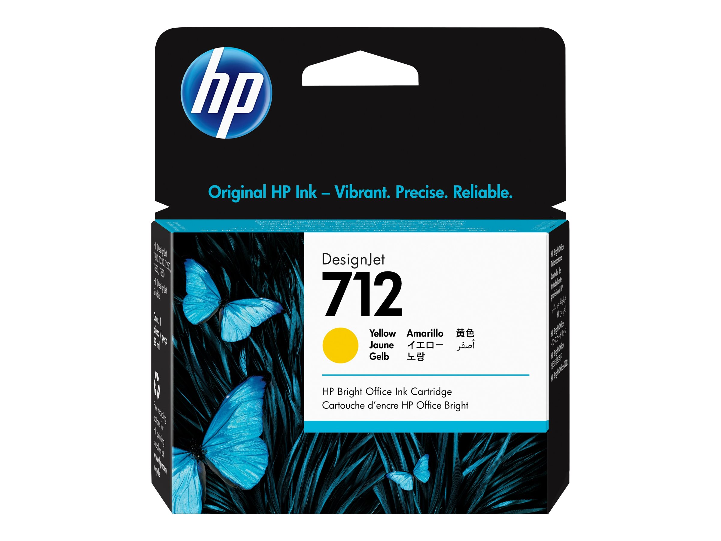 HP 712 DesignJet Gelb 29ml