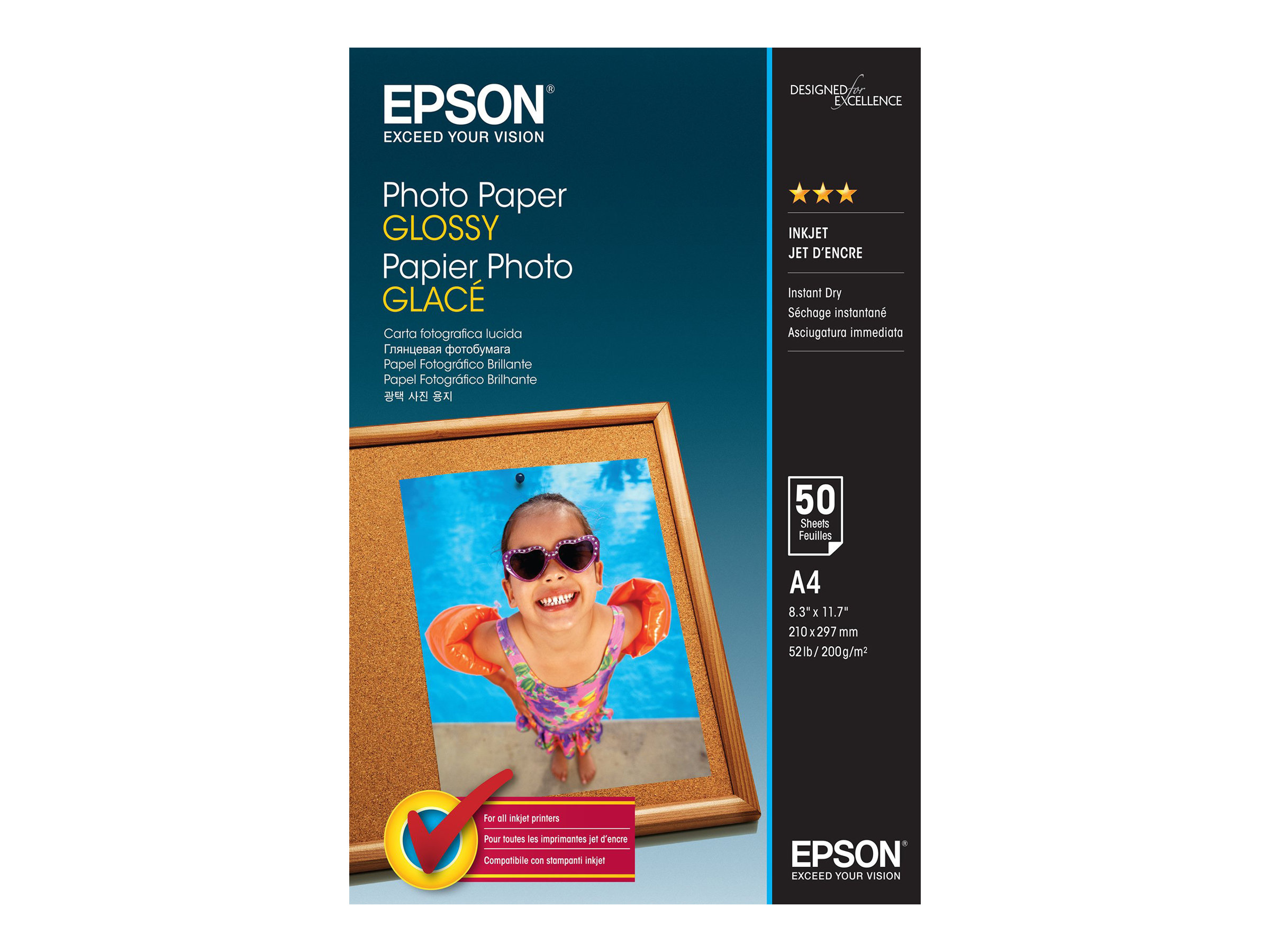 EPSON Fotopapier S042539 DIN A4 glaenzend 200 gqm 50 Blatt