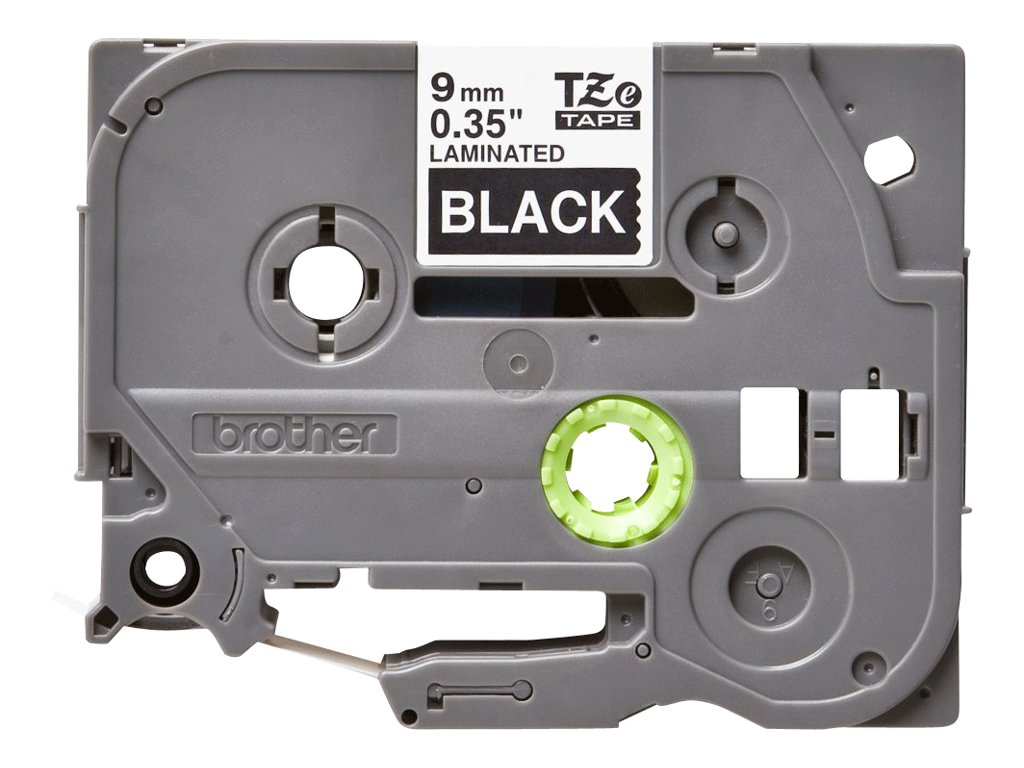 Brother TZe-325 Weiß auf Schwarz 9mm