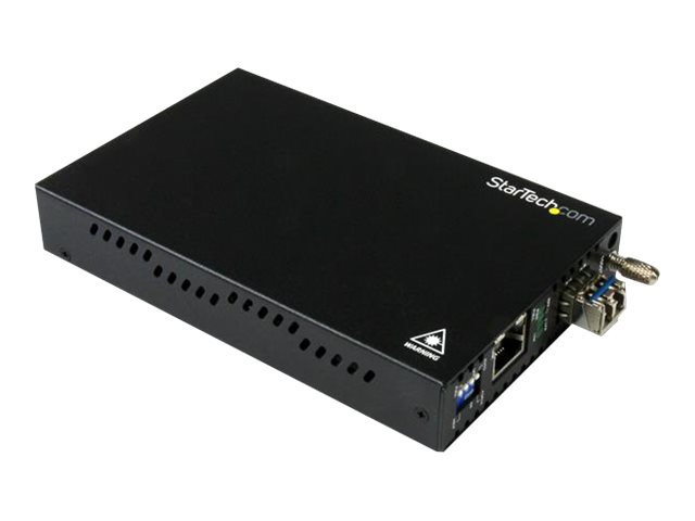 StarTech.com Gigabit Ethernet Kupfer auf LWL Medienkonverter - SM LC - 10 Km - Ethernet Medienkonverter - GbE Konveter - Medienkonverter - 10Mb LAN, 100Mb LAN, 1GbE