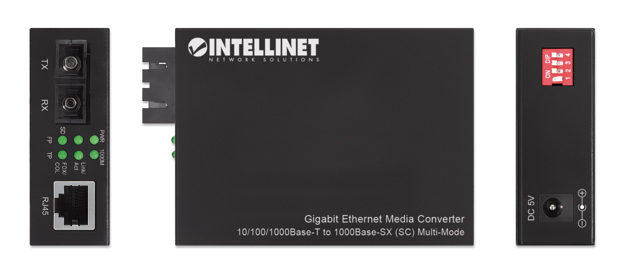 Intellinet Gigabit Medienkonverter SC Multimode 550m