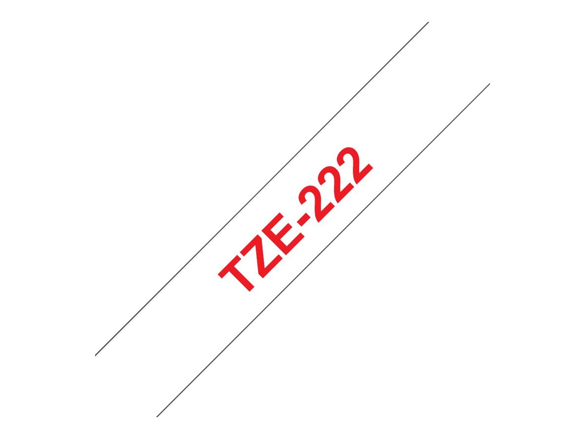 Brother TZe-222 Schriftband 9mm rot/weiß