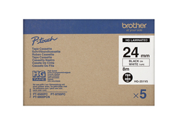 Brother HGE-251V5 Schriftband schwarz auf weiß