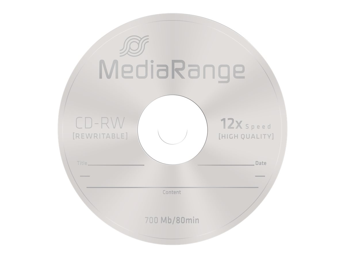 MediaRange CD‑RW 700 MB 10 pcs wiederbeschreibbar
