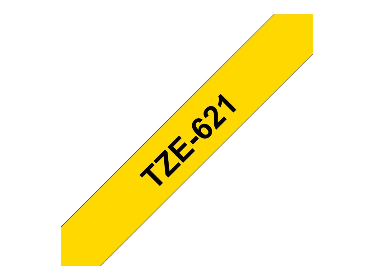 Brother TZe-621 9mm Schwarz auf Gelb