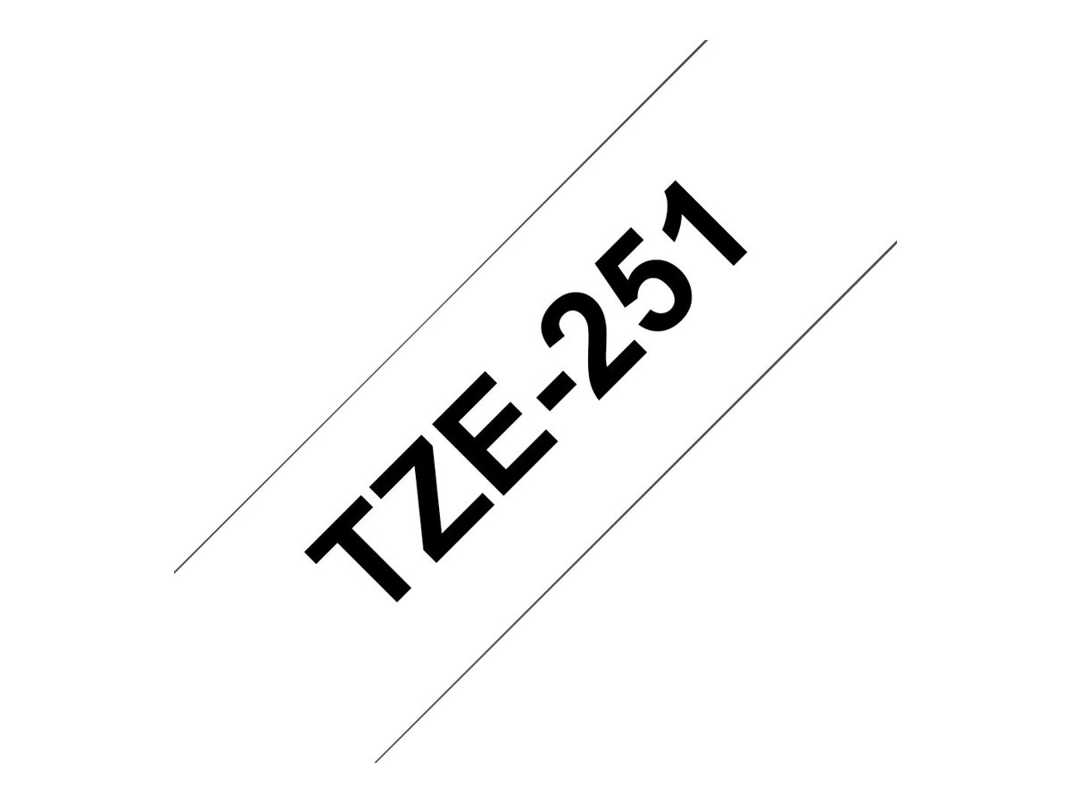Brother TZe-251 24 mm schwarz/weiß