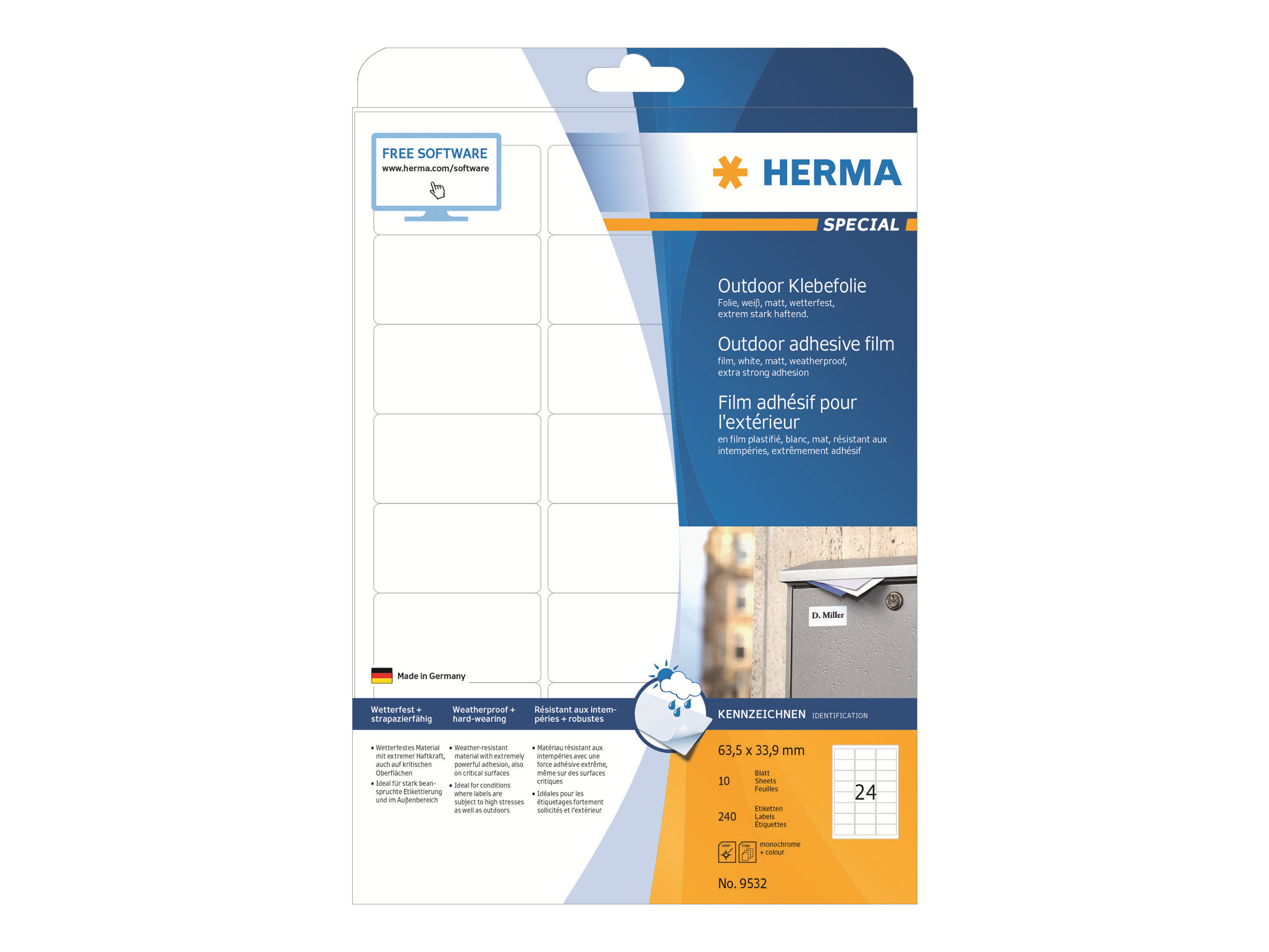 HERMA Special 9532 PE matt selbstklebend