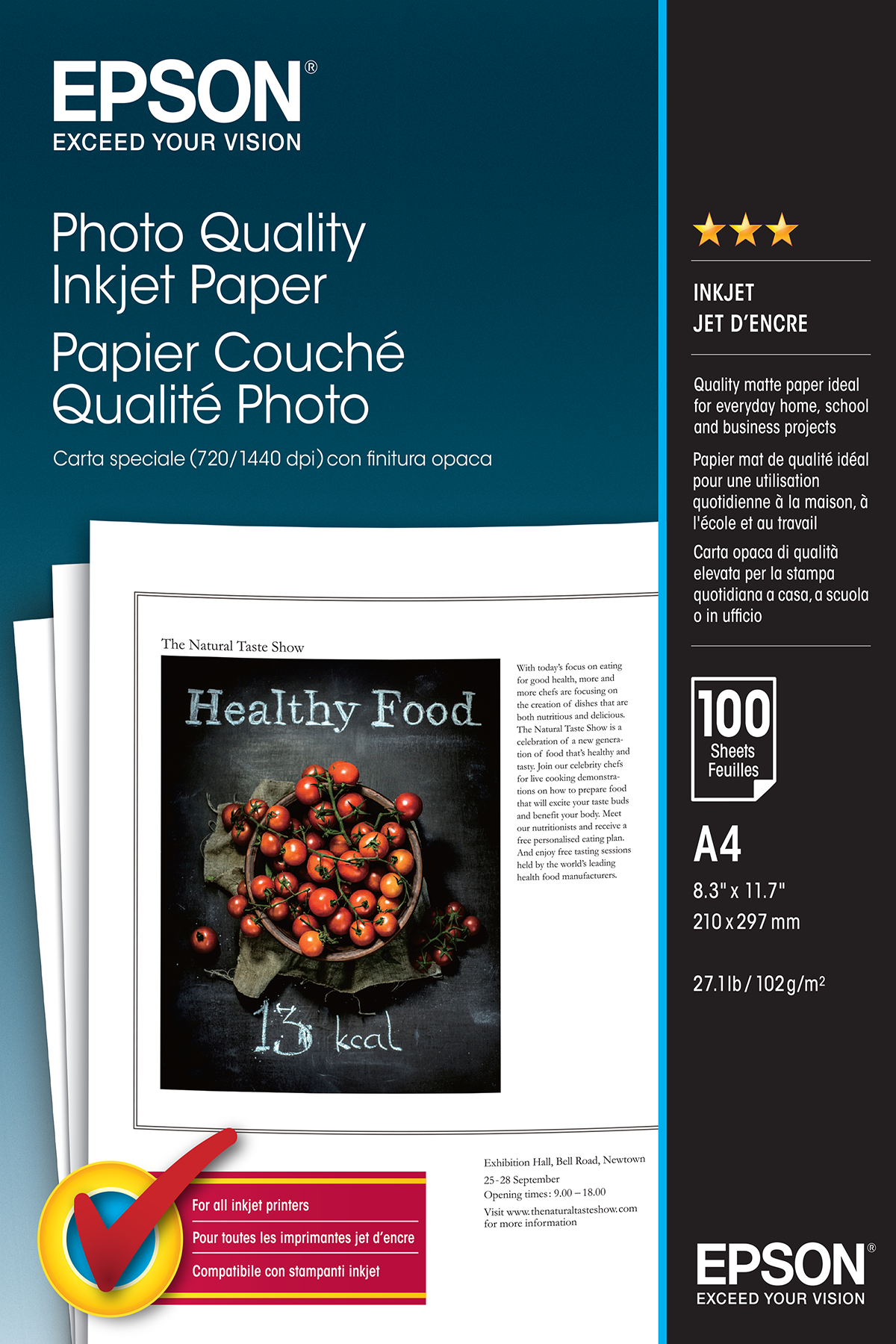 EPSON Fotopapier S041061 DIN A4 matt 102 gqm 100 Blatt