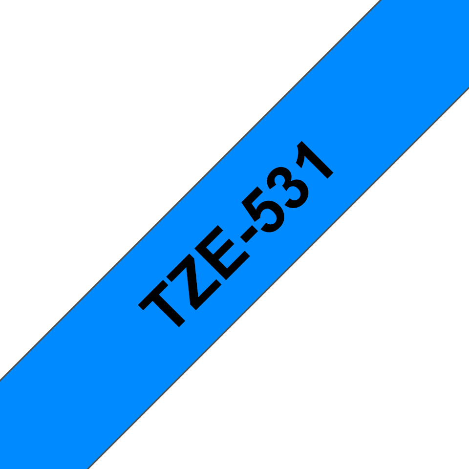 Brother TZe-531 12mm Schwarz auf Blau