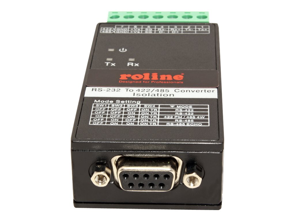 Roline RS232 to RS422/485 Converter DIN Hutschiene