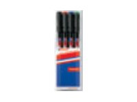 Edding 142 Folienstifte-Set permanent Schwarz Rot Blau Grün