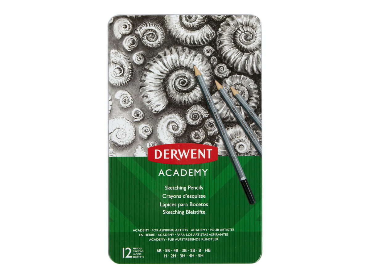 Acco Derwent Academy Sketching Bleistift-Set grafit gemischt 12 Stück