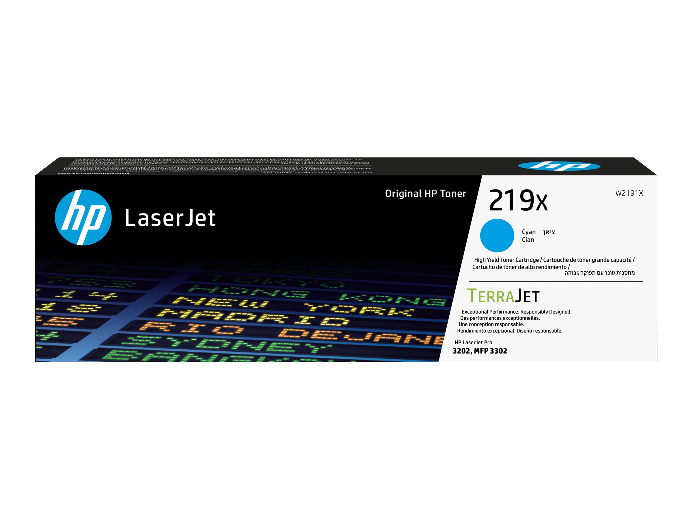 HP Toner Cyan 219X Hohe Ergiebigkeit W2191X