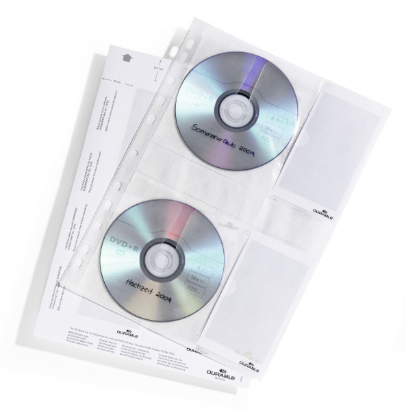 Durable CD-Umschlag 4-fach A4 transparent