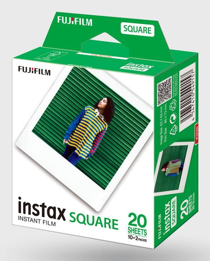 FUJIFILM INSTAX SQUARE instax SQUARE SofortbildkameraFilm weiss, 20 St