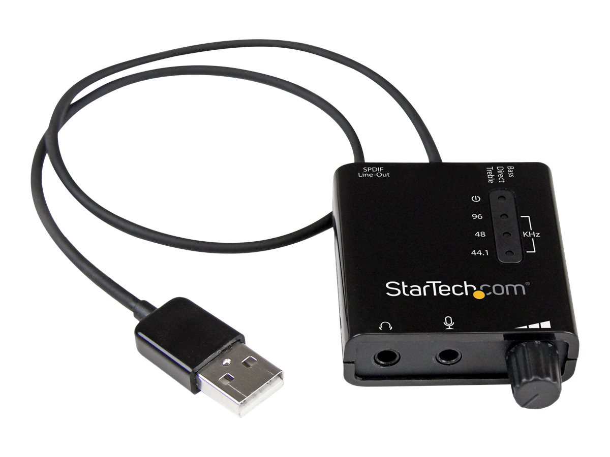 StarTech.com USB Audio Adapter Externe USB Soundkarte SPDIF 2x 3,5mm Klinke Schwarz